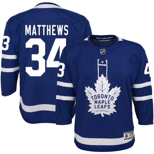 Auston Matthews Toronto Maple Leafs Youth Home Premier Jersey - Blue